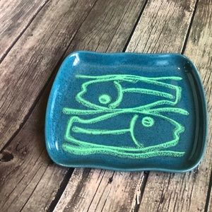 1950s Mid-Century Glidden 410 Ceramic Fish Platter
